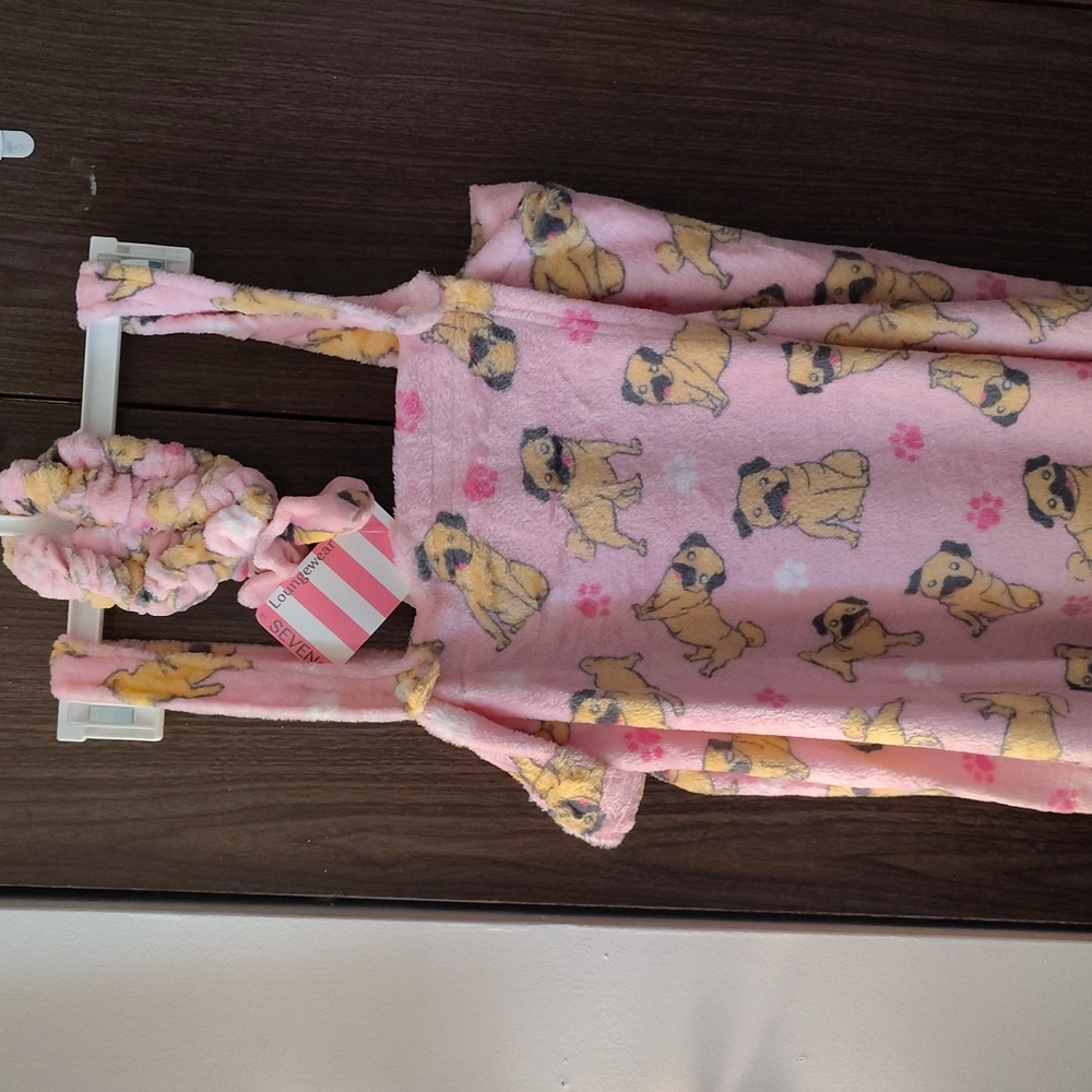 Seven7 Pink Pug Print Loungewear Set